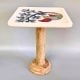 Hand Painted Wooden Side Table Bird Art Accent Stool